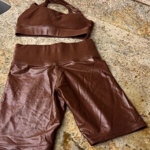 Carbon Women's Brown Shorts xs and top small